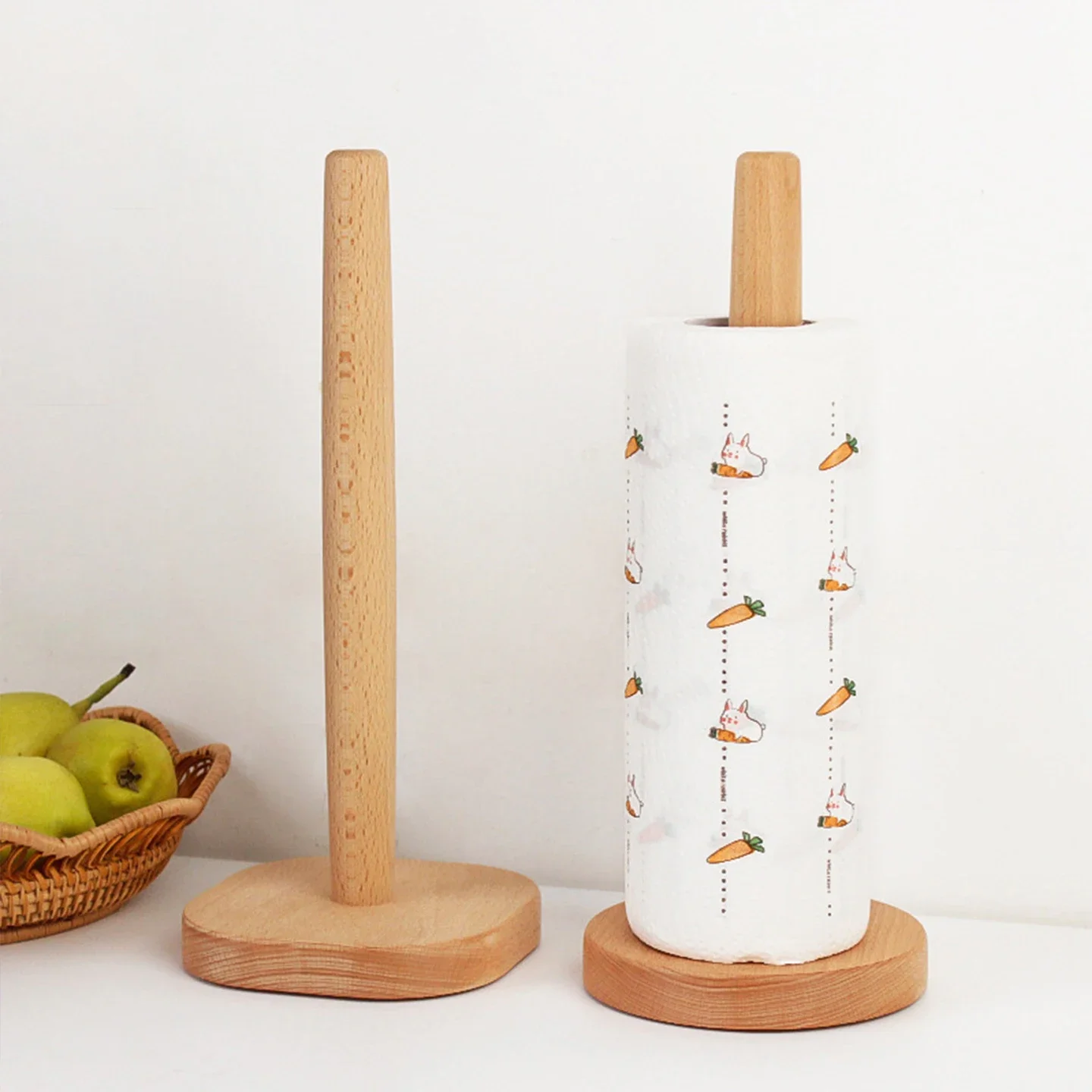 Natural Beech Wood Paper Towel Holder Stand, Countertop Roll Dispenser with Flower Top, Rustic Kitchen Bathroom Accessory
Natural Beech Wood Paper Towel Holder Stand, Countertop Roll Dispenser with Flower Top, Rustic Kitchen Bathroom Accessory