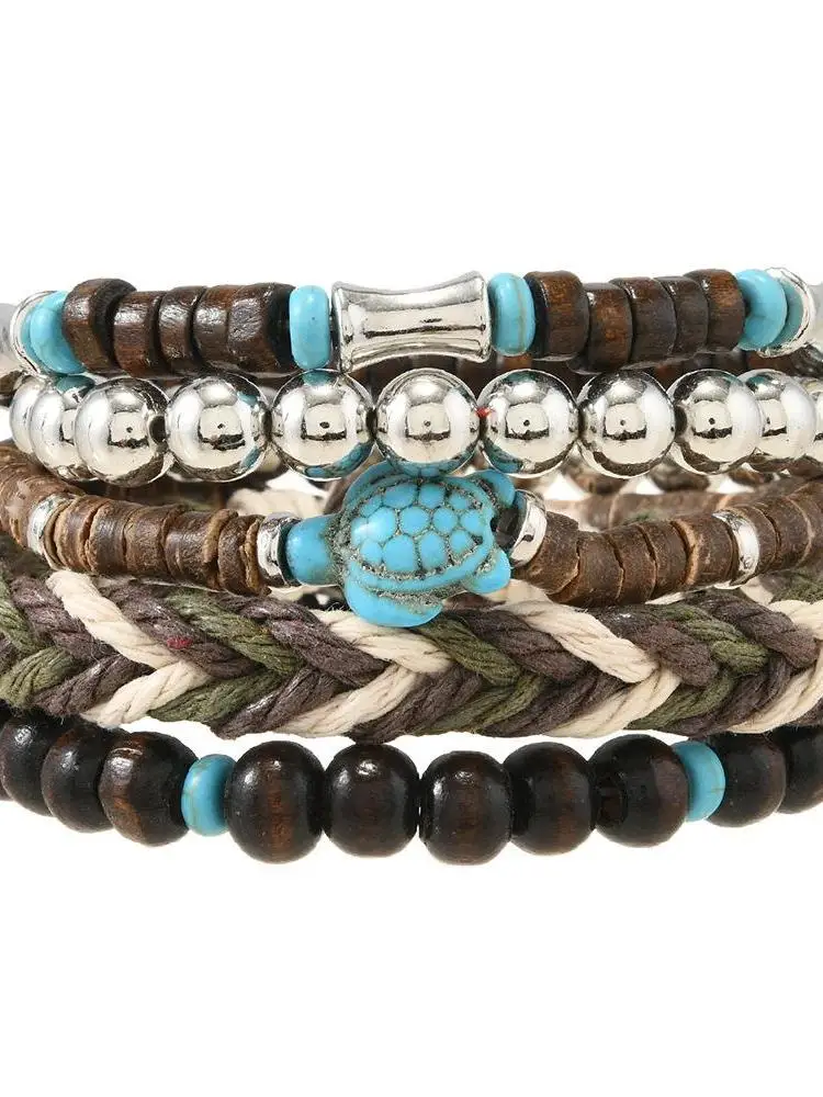 n Sle Turtle een Turquoise 5-Piece Set Accories Cross-Border New Faion Jewelry Bracelets Mixed Materials 
n Sle Turtle een Turquoise 5-Piece Set Accories Cross-Border New Faion Jewelry Bracelets Mixed Materials
