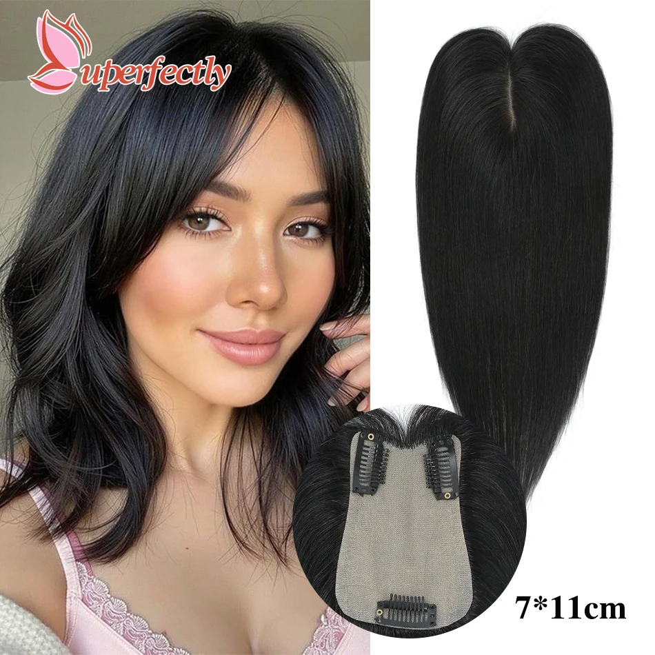 Накладки для волос из натуральных волос на шелковой основе 7x11 см для женщин с редеющими волосами, 100% натуральные человеческие волосы, накладные пряди на заколках
Накладки для волос из натуральных волос на шелковой основе 7x11 см для женщин с редеющими волосами, 100% натуральные человеческие волосы, накладные пряди на заколках