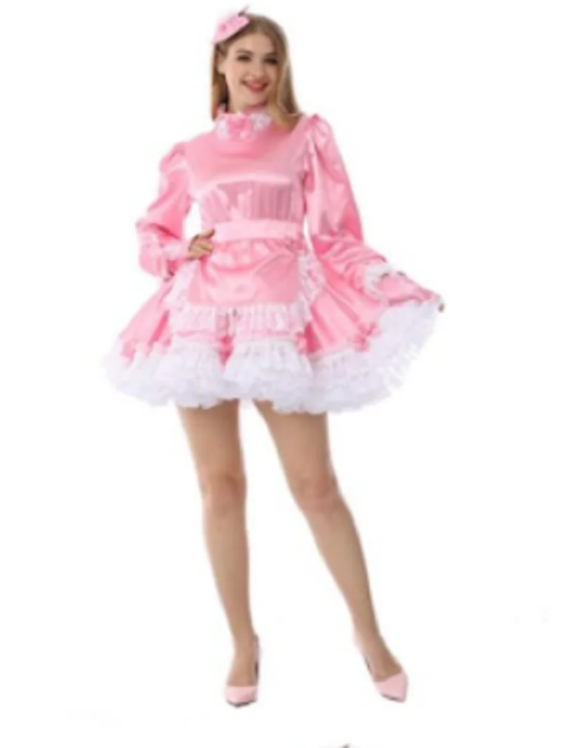 Sissy Turtleneck Bow Sexy Maid French Crew Neck Long Sleeve Lace Ruffle Dress Cross Suit Adult Women's Fantasy Carnival
Sissy Turtleneck Bow Sexy Maid French Crew Neck Long Sleeve Lace Ruffle Dress Cross Suit Adult Women's Fantasy Carnival