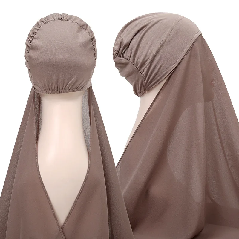 Instant Hijab with Cap Heavy Chiffon Jersey Hijabs for Women Veil Muslim Fashion Islam Head Wrap Headscarf Amira Turbante Mujer
Instant Hijab with Cap Heavy Chiffon Jersey Hijabs for Women Veil Muslim Fashion Islam Head Wrap Headscarf Amira Turbante Mujer