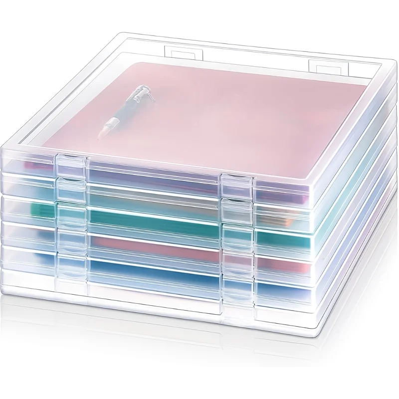 6pcs Pack 6pcs Clear Plastic Storage Boxes | Portable Slim Transparent Organizer Containers Suitable for Documents, Photos, Magazines, Office Supplies, Scrapbook - Plastic File Cases, Project Boxes, Portable Storage Case
6pcs Pack 6pcs Clear Plastic Storage Boxes | Portable Slim Transparent Organizer Containers Suitable for Documents, Photos, Magazines, Office Supplies, Scrapbook - Plastic File Cases, Project Boxes, Portable Storage Case