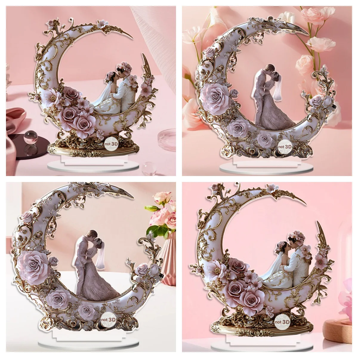 New Wedding Season End Wedding Tabletop Standing Brand Ornament on the Crescent Moon Crafts Wedding Banquet Ornament
New Wedding Season End Wedding Tabletop Standing Brand Ornament on the Crescent Moon Crafts Wedding Banquet Ornament