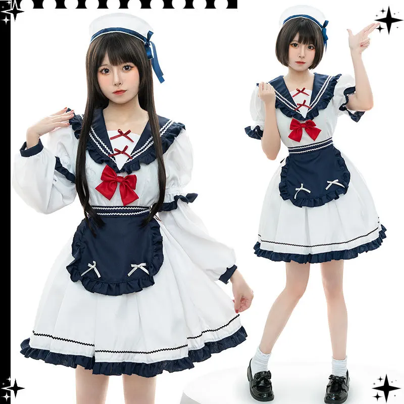 Japanese Sailor Lolita Cosplay Costume Maid Dress JK Pleated Bow Cute Anime Outfit Women Halloween Carnival Party Apparel Photo
Japanese Sailor Lolita Cosplay Costume Maid Dress JK Pleated Bow Cute Anime Outfit Women Halloween Carnival Party Apparel Photo