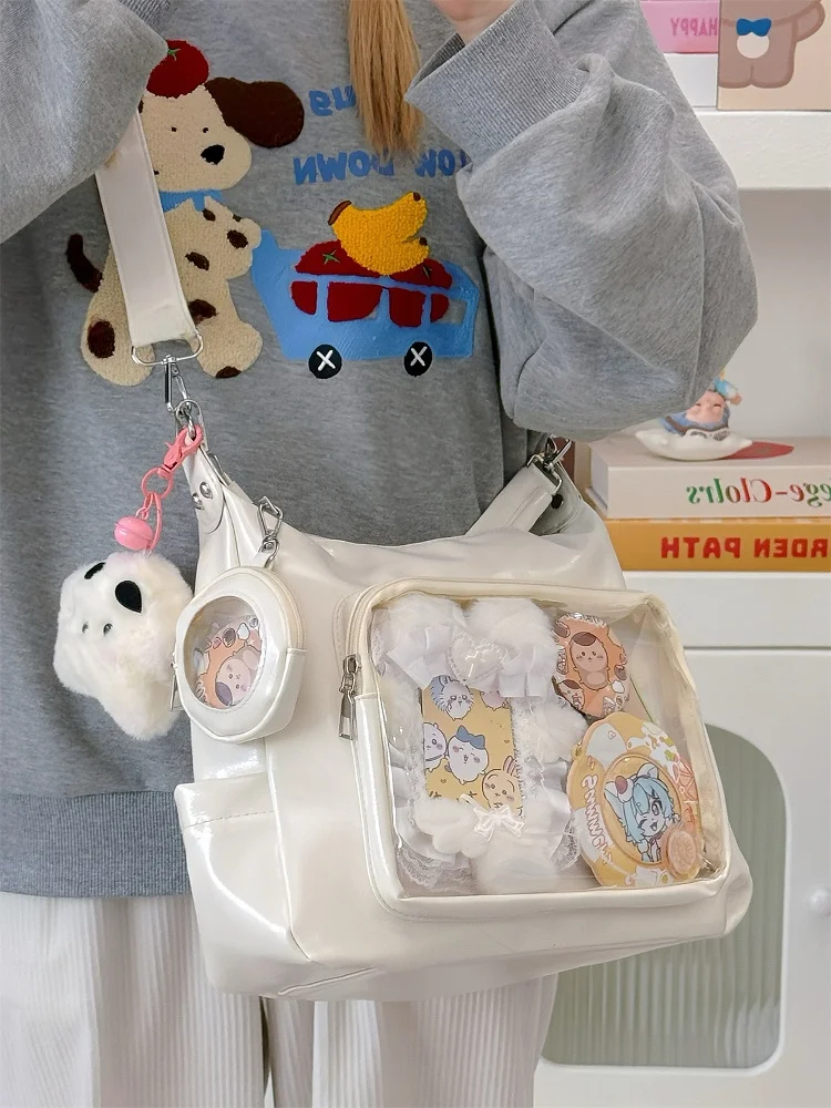 Transparent PU Crossbody Bag College Sle Hobo Single oulder Underarm Bag ain Barbecue Pain Bag Child Bag
Transparent PU Crossbody Bag College Sle Hobo Single oulder Underarm Bag ain Barbecue Pain Bag Child Bag