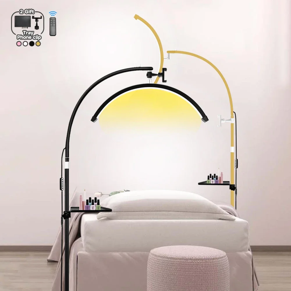 Professional arch Gold Moonlight Floor Lamp for Lash Extensions and Salons Decor with Half Moon Design
Professional arch Gold Moonlight Floor Lamp for Lash Extensions and Salons Decor with Half Moon Design