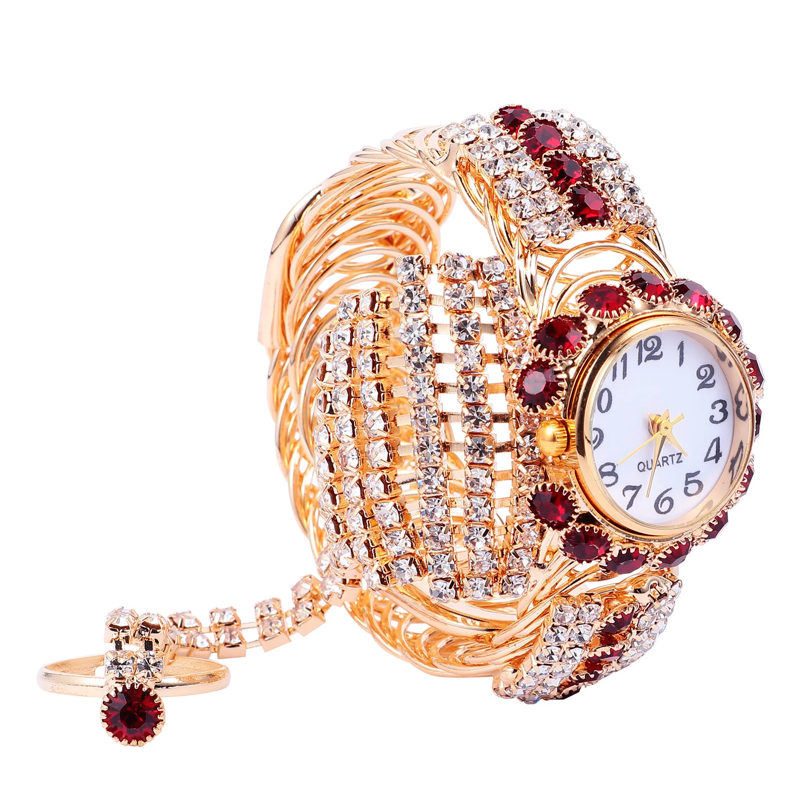 Diamond Ring Watch Set Bracelet Lady for Women Number Fashion Watches Stainless Steel Stylish Lightweight
Diamond Ring Watch Set Bracelet Lady for Women Number Fashion Watches Stainless Steel Stylish Lightweight