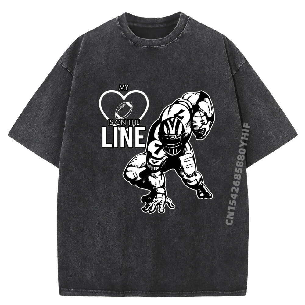 Мужская футболка Football My Heart Is On The Line Lineman, роскошная дизайнерская футболка на заказ, потертая одежда с персонажами 
Мужская футболка Football My Heart Is On The Line Lineman, роскошная дизайнерская футболка на заказ, потертая одежда с персонажами