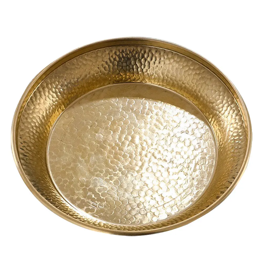 Auspicious Tibetan Copper Plate Retro Decorative Tray for Household Buddha Offering Multi-function Round Space-saving
Auspicious Tibetan Copper Plate Retro Decorative Tray for Household Buddha Offering Multi-function Round Space-saving