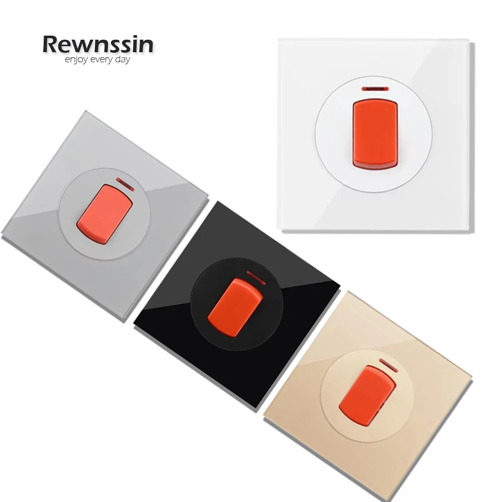 20A 45A Glass Panel DP Power Switch High-Power Electrical Switch Bipolar Power Switch Black And White Gold Silver Gray
20A 45A Glass Panel DP Power Switch High-Power Electrical Switch Bipolar Power Switch Black And White Gold Silver Gray