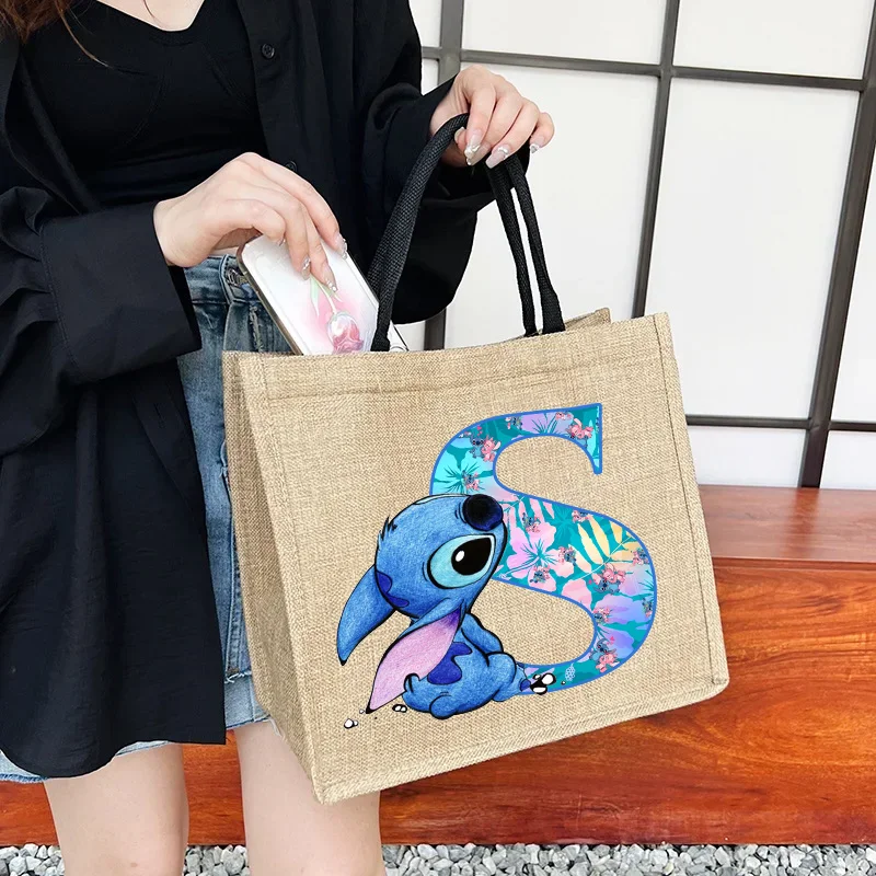 Lilo Stitch Letter A-Z Linen bag Hand-painted cotton sacks Jute portable imitation sacks Linen Shopping bags Laminated bags
Lilo Stitch Letter A-Z Linen bag Hand-painted cotton sacks Jute portable imitation sacks Linen Shopping bags Laminated bags