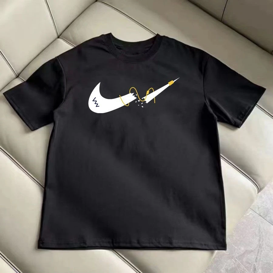 High-quality Men's Summer New Thick Pure Cotton T-shirt, with Printed Design, Stylish, Breathable, and Sweat-absorbing
High-quality Men's Summer New Thick Pure Cotton T-shirt, with Printed Design, Stylish, Breathable, and Sweat-absorbing
