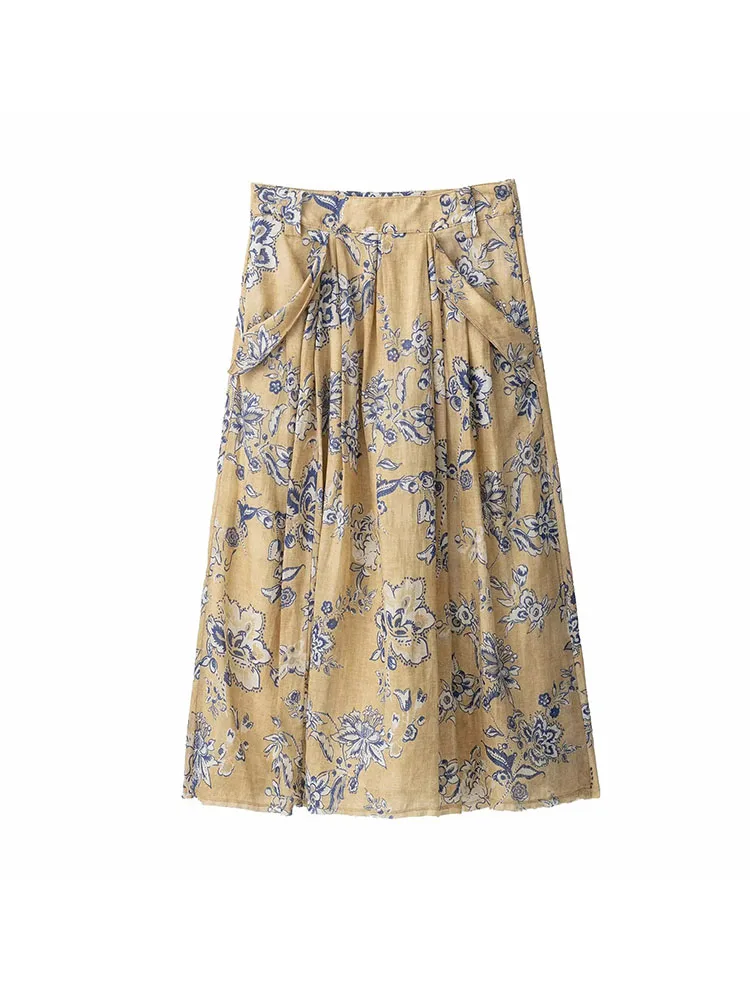 Women Fashion Printed Long Skirts Temperament New Midi Skirt Elegant Sagging Sense Long Skirts For Women Thin Long Skirt
Women Fashion Printed Long Skirts Temperament New Midi Skirt Elegant Sagging Sense Long Skirts For Women Thin Long Skirt