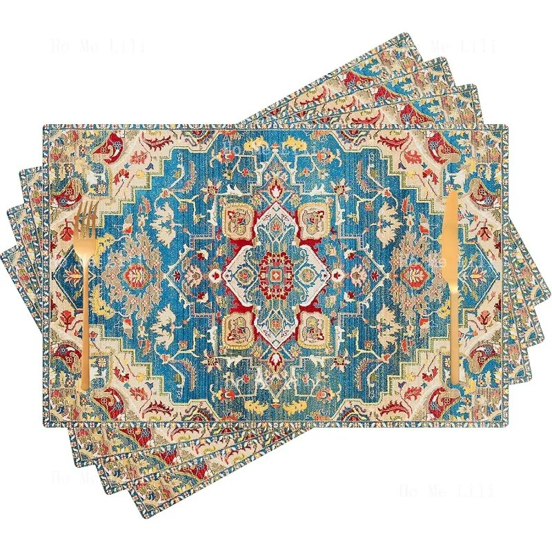 Boho Colorful Place Mats Indoorblue Red Ethnic Linen Washable Heat Resistant Placemats For Kitchen Dining Tables
Boho Colorful Place Mats Indoorblue Red Ethnic Linen Washable Heat Resistant Placemats For Kitchen Dining Tables