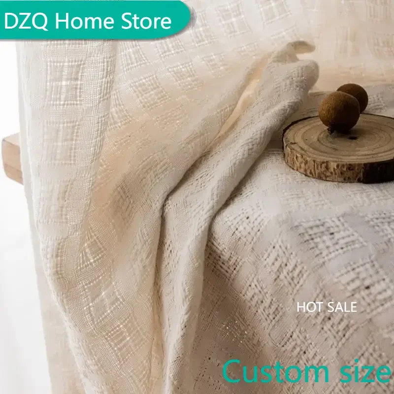 Bohemian cotton linen curtains light beige for living room curtains balcony bay window bedroom yarn blinds custom size
Bohemian cotton linen curtains light beige for living room curtains balcony bay window bedroom yarn blinds custom size