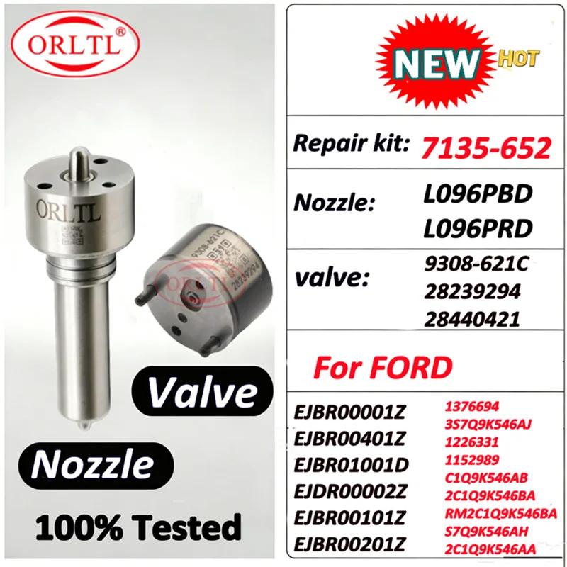 7135-652 Repair Kits Nozzle L096PBD Valve 9308-621C for FORD EJDR00301Z EJBR00001Z EJBR00401Z EJBR01001D EJDR00002Z EJBR00101Z
7135-652 Repair Kits Nozzle L096PBD Valve 9308-621C for FORD EJDR00301Z EJBR00001Z EJBR00401Z EJBR01001D EJDR00002Z EJBR00101Z