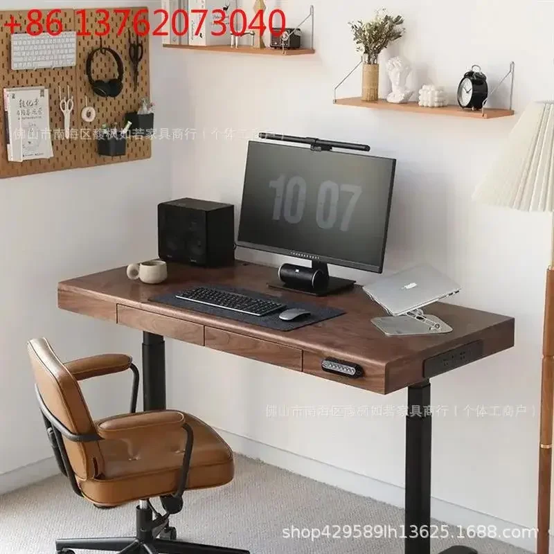 2026 black walnut electric lifting desk solid wood with drawer e-sports workbench
2026 black walnut electric lifting desk solid wood with drawer e-sports workbench