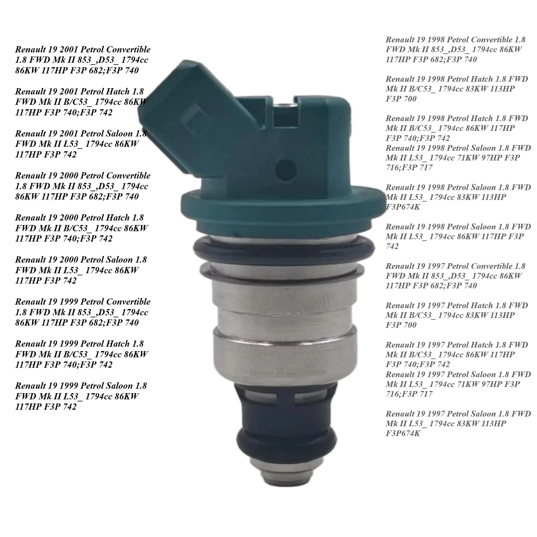 NEW 857056 8UW009087301 7700857056 3463767 Fuel injector Nozzle For 2000-2009 RENAULT VOLVO 19 LAGUNA 440 460 1.8L 2.0L
NEW 857056 8UW009087301 7700857056 3463767 Fuel injector Nozzle For 2000-2009 RENAULT VOLVO 19 LAGUNA 440 460 1.8L 2.0L
