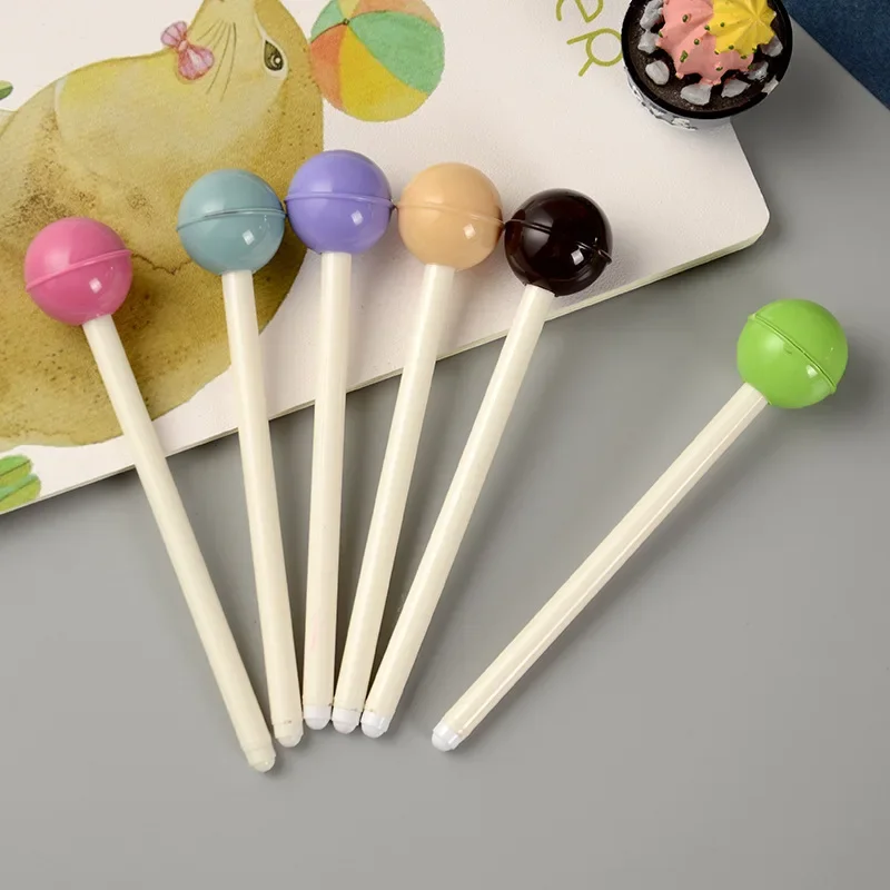 50PCS Creative Lollipop Modeling Gel Pen Cute Candy Color Ball Pen 0.5mm Black Pen Cartridge Stationery Office Learning
50PCS Creative Lollipop Modeling Gel Pen Cute Candy Color Ball Pen 0.5mm Black Pen Cartridge Stationery Office Learning