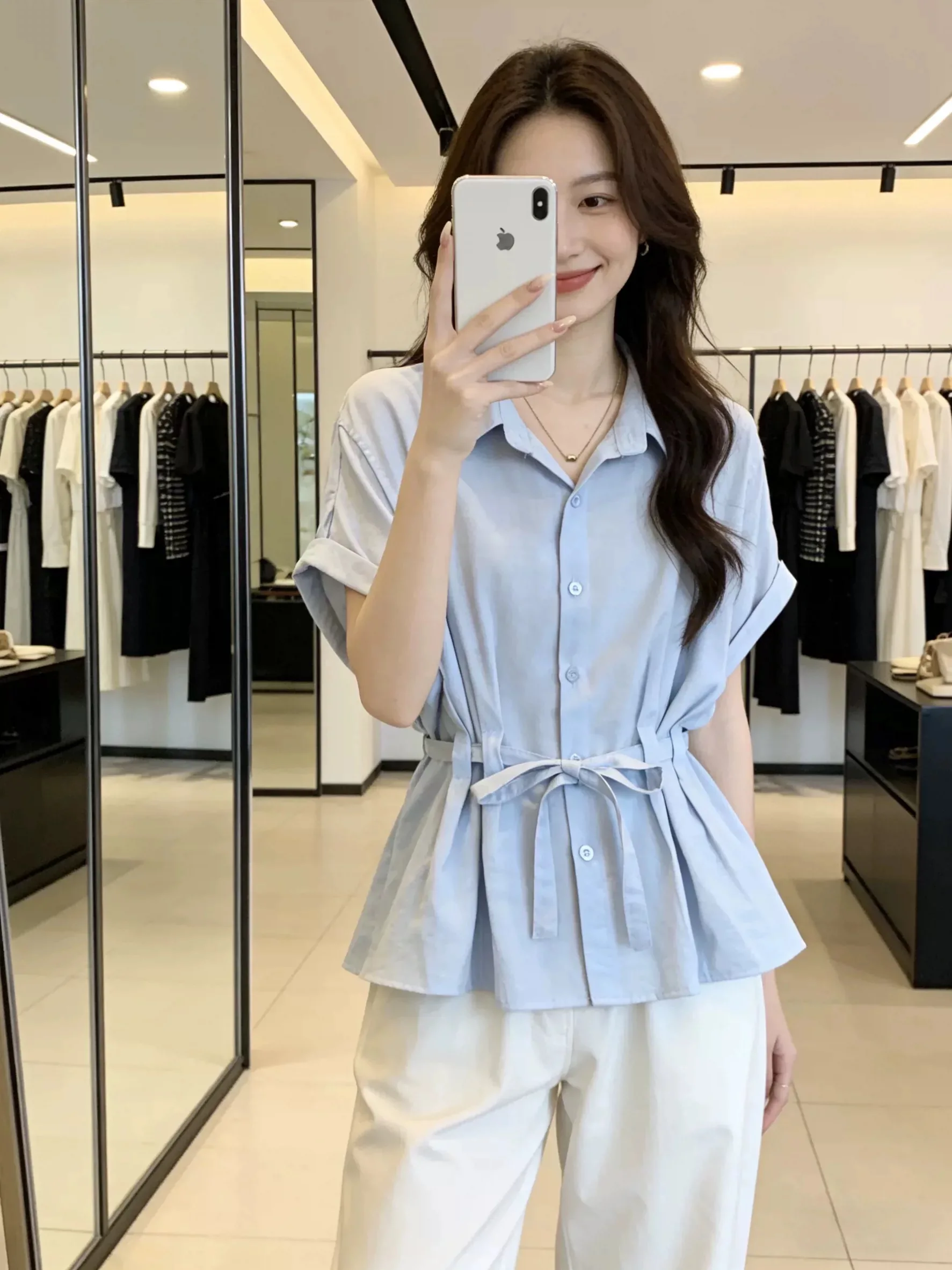 Женская шифоновая блузка больших размеров с коротким рукавом, приталенная, элегантная, стройнящая, скрывающая недостатки фигуры, в деловом стиле, свободного кроя
Женская шифоновая блузка больших размеров с коротким рукавом, приталенная, элегантная, стройнящая, скрывающая недостатки фигуры, в деловом стиле, свободного кроя