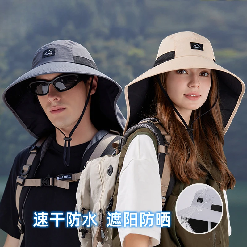 Summer Outdoor Wide Brim Sun Hat, Hiking Fishing Quick-Dry Waterproof Cape Neck Protection Bucket Hat for Unisex
Summer Outdoor Wide Brim Sun Hat, Hiking Fishing Quick-Dry Waterproof Cape Neck Protection Bucket Hat for Unisex