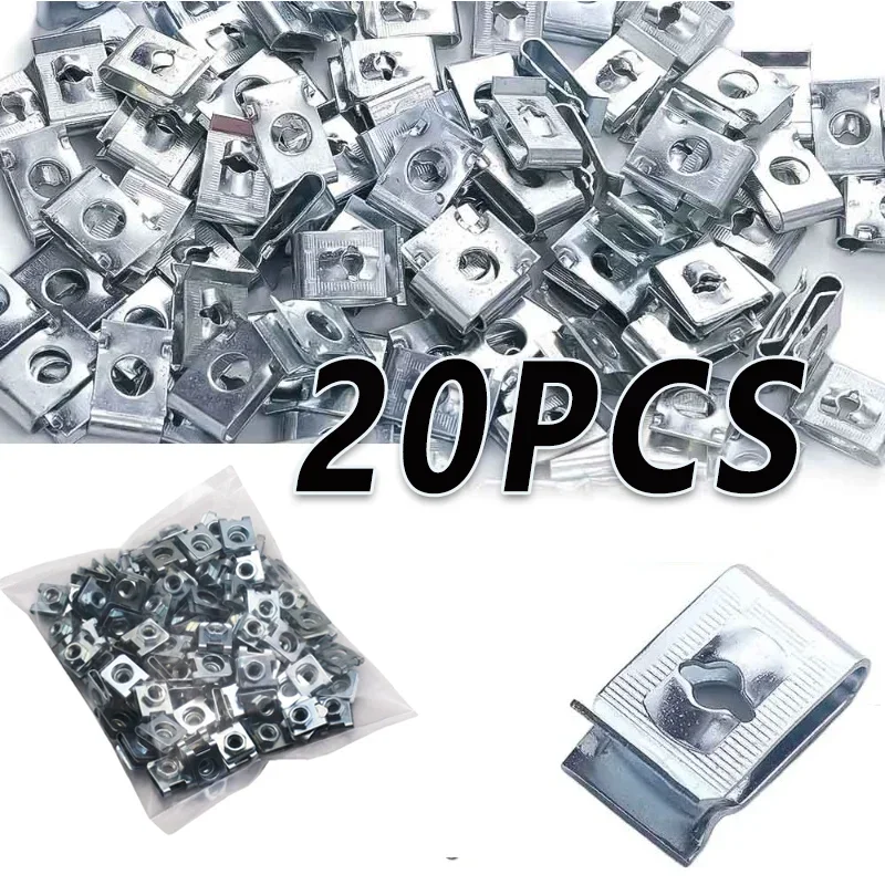 20Pcs Metal U-type Clip Car Screw Base Auto Modification Fastener Fender Trim Panel Bumper Protection Clip Car Accessories
20Pcs Metal U-type Clip Car Screw Base Auto Modification Fastener Fender Trim Panel Bumper Protection Clip Car Accessories