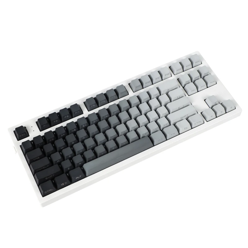 134 Keys PBT Black White Gradient for Mechanical Keyboard OEM Height Double Shot Backlight Shine Through Side Print GK61
134 Keys PBT Black White Gradient for Mechanical Keyboard OEM Height Double Shot Backlight Shine Through Side Print GK61