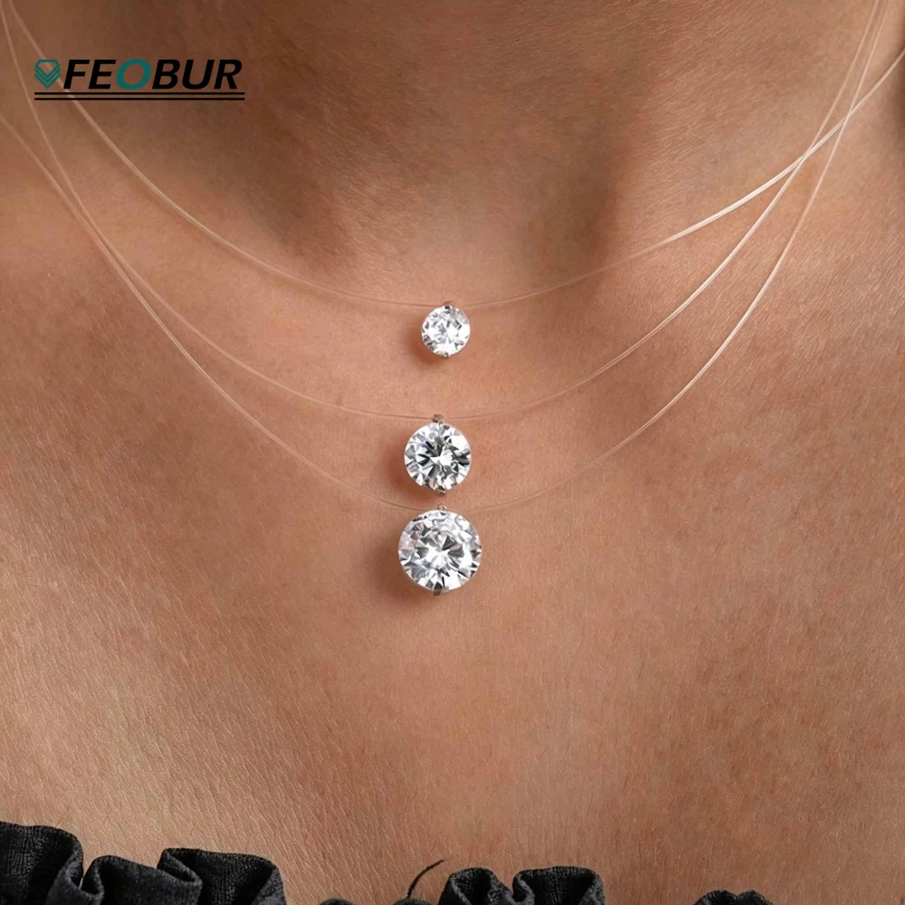 Certified D VVS1 0.5-5CT Moissanite Pendant Necklace for Women Diamond Transparent Fishing Line Chain Party Jewelry S925 Silver
Certified D VVS1 0.5-5CT Moissanite Pendant Necklace for Women Diamond Transparent Fishing Line Chain Party Jewelry S925 Silver