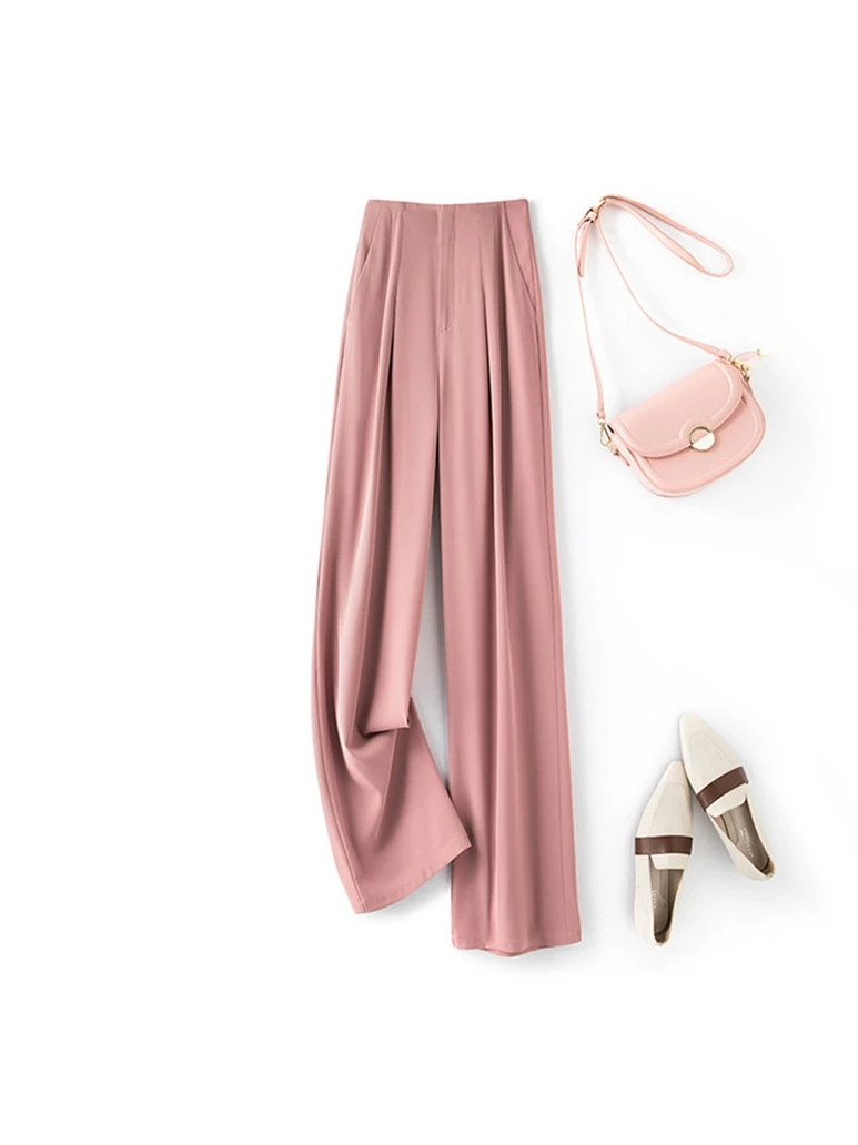 Женские брюки с высокой талией и широкими штанинами, летние, 2025, новые, розовые, повседневные, прямые, тонкие, свободного кроя, асимметричный дизайн
Женские брюки с высокой талией и широкими штанинами, летние, 2025, новые, розовые, повседневные, прямые, тонкие, свободного кроя, асимметричный дизайн