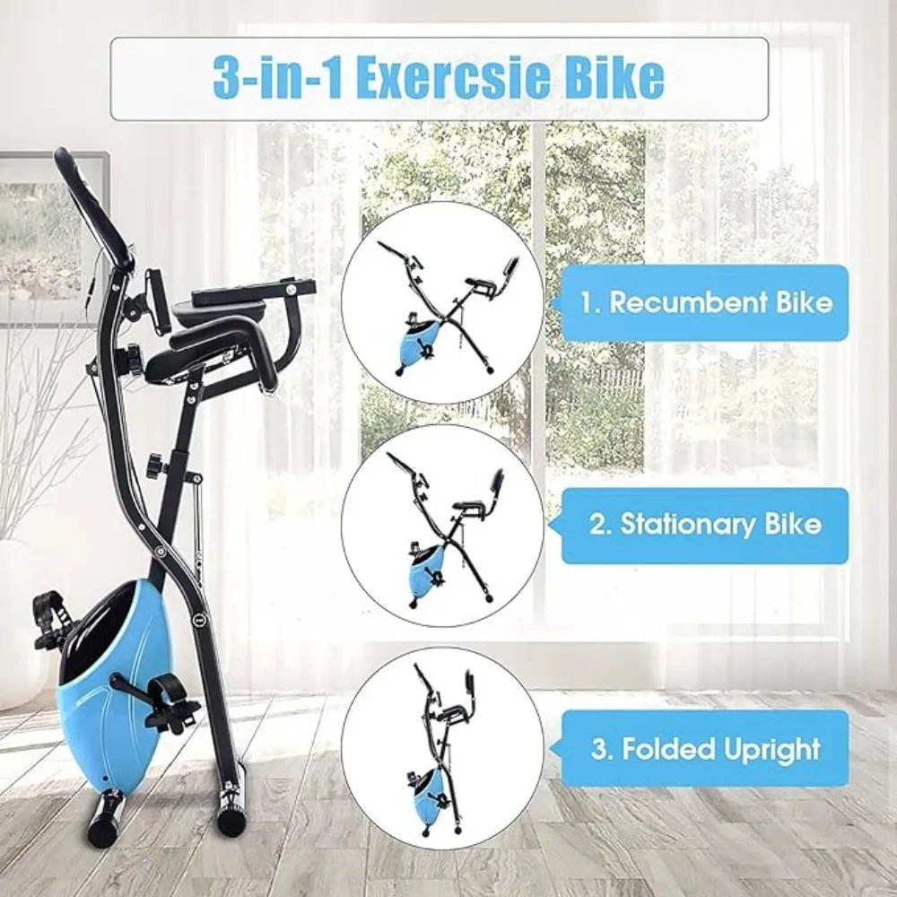 Foldable 3-in-1 Magnetic Exercise Bike – 16 Level Resistance Upright Indoor Cycling Bike for Home Gym Use
Foldable 3-in-1 Magnetic Exercise Bike – 16 Level Resistance Upright Indoor Cycling Bike for Home Gym Use