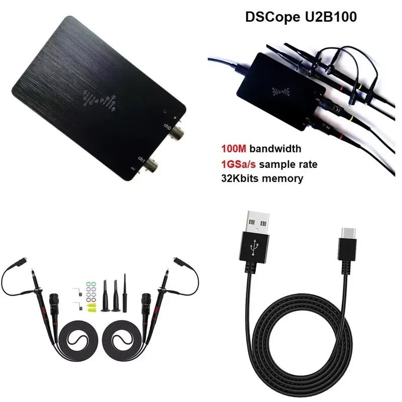 2026 Hot saleDreamSourceLab DSCope U2B100 USB-based Handheld Digital Oscilloscope 100MHz Bandwidth Max 1GSa/s Sample Rate Dual C
2026 Hot saleDreamSourceLab DSCope U2B100 USB-based Handheld Digital Oscilloscope 100MHz Bandwidth Max 1GSa/s Sample Rate Dual C