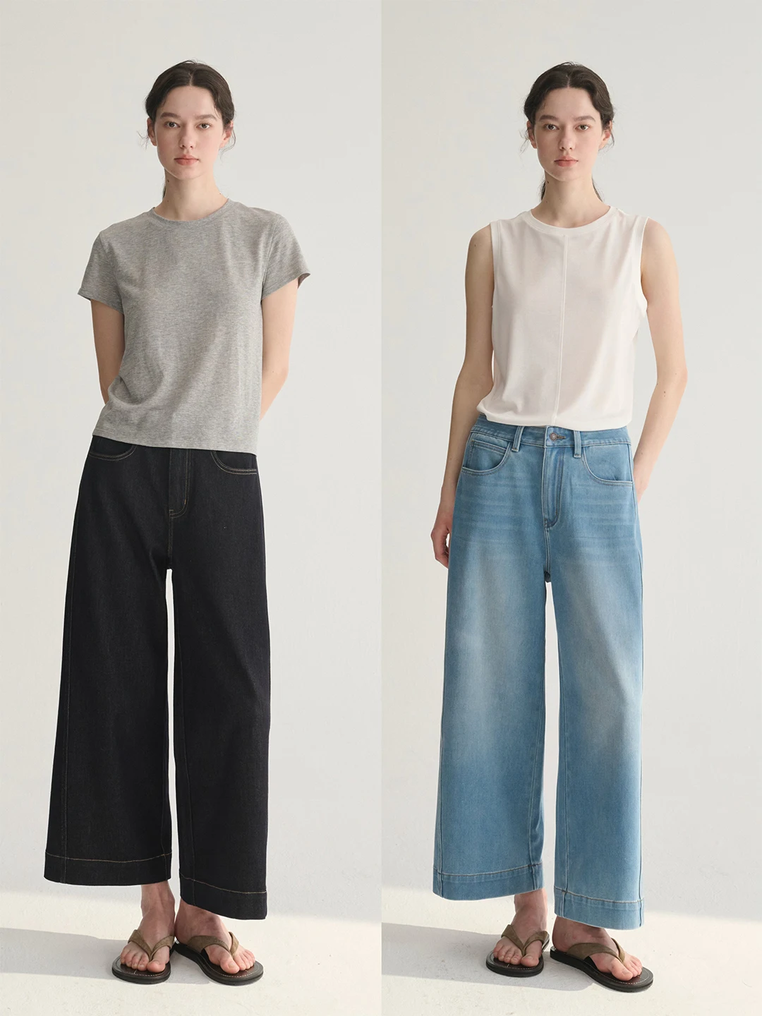 MC Three-Color Spring Summer Casual High Waist Wide Leg Nine-Piece Denim Jeans Free Style Ladies Cotton Button Closure
MC Three-Color Spring Summer Casual High Waist Wide Leg Nine-Piece Denim Jeans Free Style Ladies Cotton Button Closure