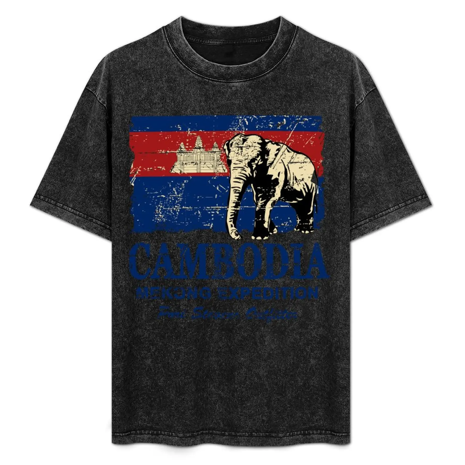 Cambodia Flag - Vintage Look Sticker T-Shirt Independence Day Short Sleeve T-Shirt
Cambodia Flag - Vintage Look Sticker T-Shirt Independence Day Short Sleeve T-Shirt