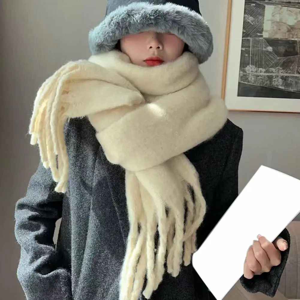 Warm Scarf Thick Thermal Scarf Cozy Winter Scarf Thickened Windproof Stylish Neck Wrap for Women
Warm Scarf Thick Thermal Scarf Cozy Winter Scarf Thickened Windproof Stylish Neck Wrap for Women