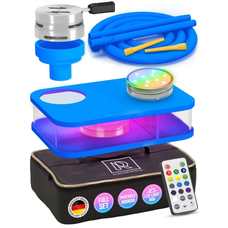 Royal Blue Hookah Set With Everything Premium Small Hookah Set For Travel With Case
Royal Blue Hookah Set With Everything Premium Small Hookah Set For Travel With Case