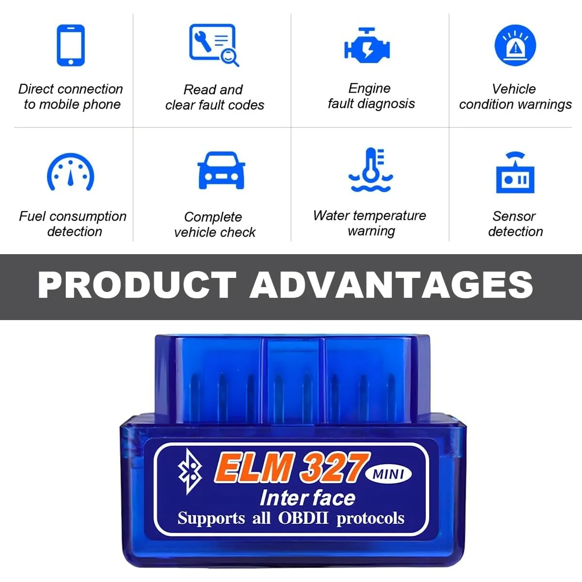 Mini ELM327 OBDII Code Reader Automotive Bluetooth Diagnostic Scan Tool Professional Car Scanner Tool for DIY Drivers
Mini ELM327 OBDII Code Reader Automotive Bluetooth Diagnostic Scan Tool Professional Car Scanner Tool for DIY Drivers
