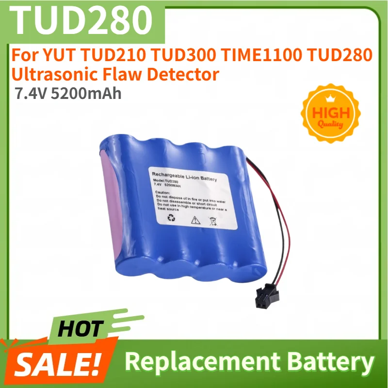 100% New 7.4V 5200mAh TUD280 Battery for YUT TUD210 TUD300 TIME1100 TUD280 Ultrasonic Flaw Detector Replacement Battery
100% New 7.4V 5200mAh TUD280 Battery for YUT TUD210 TUD300 TIME1100 TUD280 Ultrasonic Flaw Detector Replacement Battery