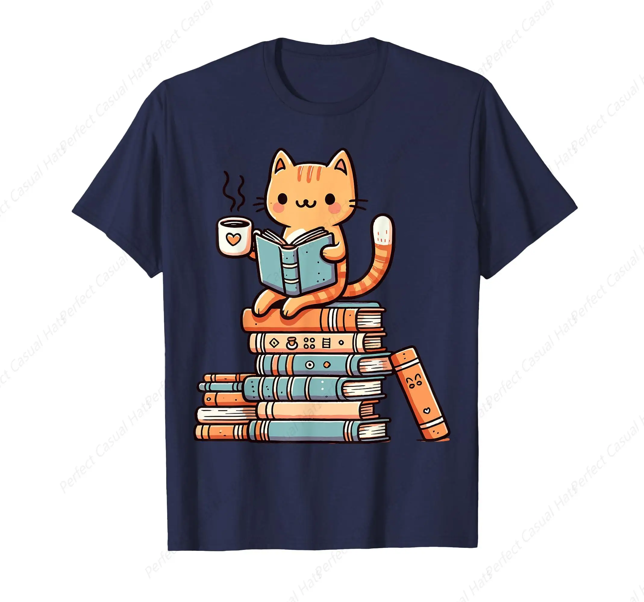 Hot-Selling Kawaii Cat Coffee Books Printing T-Shirt Cat Lover Shirt Leisure Cotton O-Neck Men Women Tee
Hot-Selling Kawaii Cat Coffee Books Printing T-Shirt Cat Lover Shirt Leisure Cotton O-Neck Men Women Tee