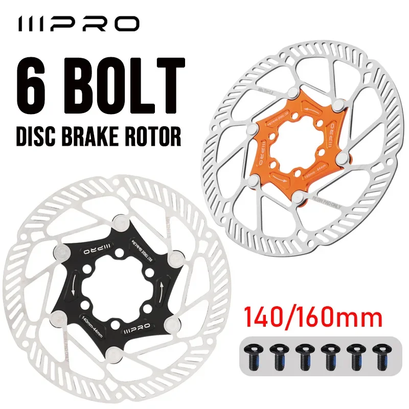 IIIPRO 160mm brake disc 6 screws ultralight floating disc brake rotor 140mm 160mm 6 Bolt MTB Road Bike Brake Rotor Cooling
IIIPRO 160mm brake disc 6 screws ultralight floating disc brake rotor 140mm 160mm 6 Bolt MTB Road Bike Brake Rotor Cooling