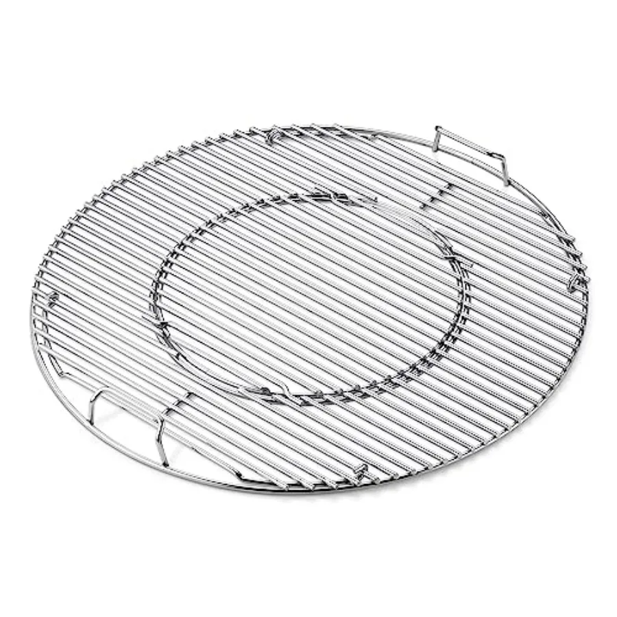 Gourmet BBQ System Hinged Cooking Grate Add Charcoal Without Removing Grate Includes 12" Insert Fits 22.5" Charcoal Grills Kett
Gourmet BBQ System Hinged Cooking Grate Add Charcoal Without Removing Grate Includes 12" Insert Fits 22.5" Charcoal Grills Kett