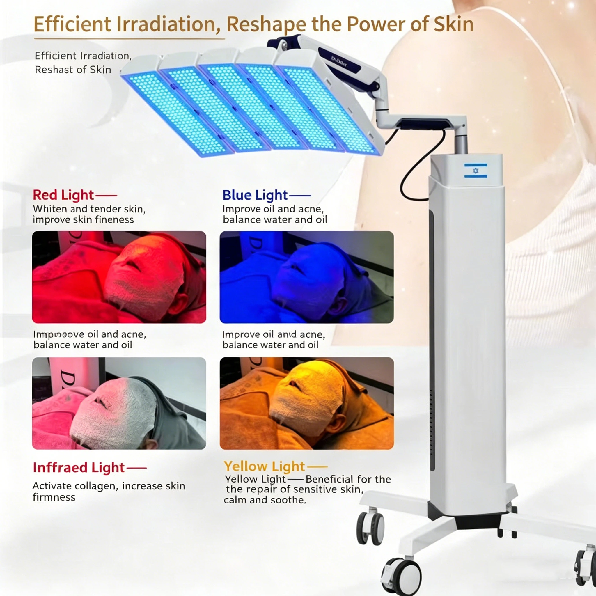 Photodynamic Large Array Light Brightening and Tendering Device for Beauty Salon Use
Photodynamic Large Array Light Brightening and Tendering Device for Beauty Salon Use