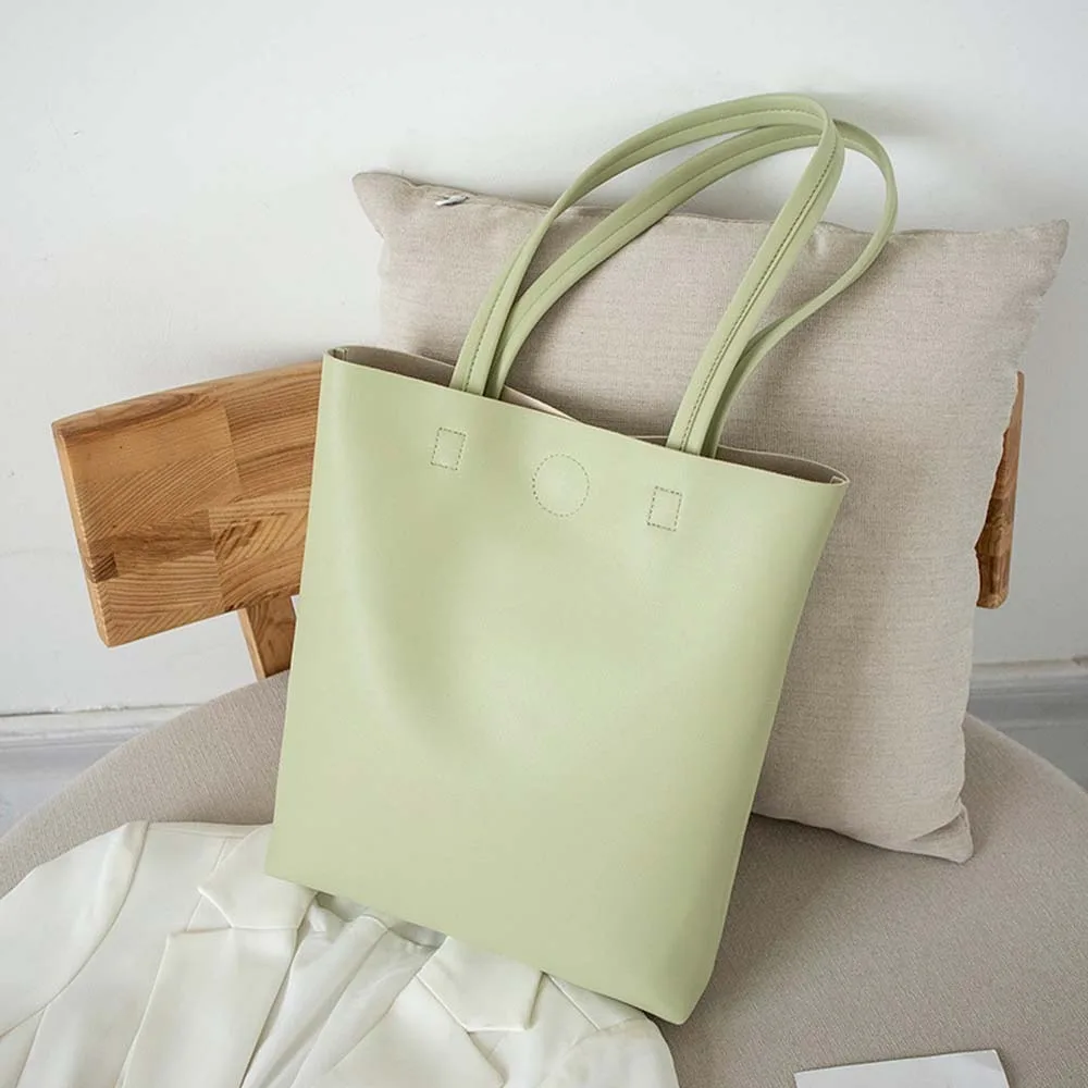 Polyester Soft PU Tote Bag Large Capacity Pockets Solid Color Handbag Magnetic Button Japanese Style Spring Summer Women Bag
Polyester Soft PU Tote Bag Large Capacity Pockets Solid Color Handbag Magnetic Button Japanese Style Spring Summer Women Bag