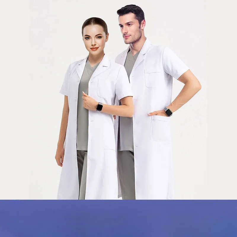 White Coat Short-sleeved Doctor Uniform Thin Nurse Uniform Laboratory Student Chemistry Pharmacy Dental Clinic Work Uniform
White Coat Short-sleeved Doctor Uniform Thin Nurse Uniform Laboratory Student Chemistry Pharmacy Dental Clinic Work Uniform