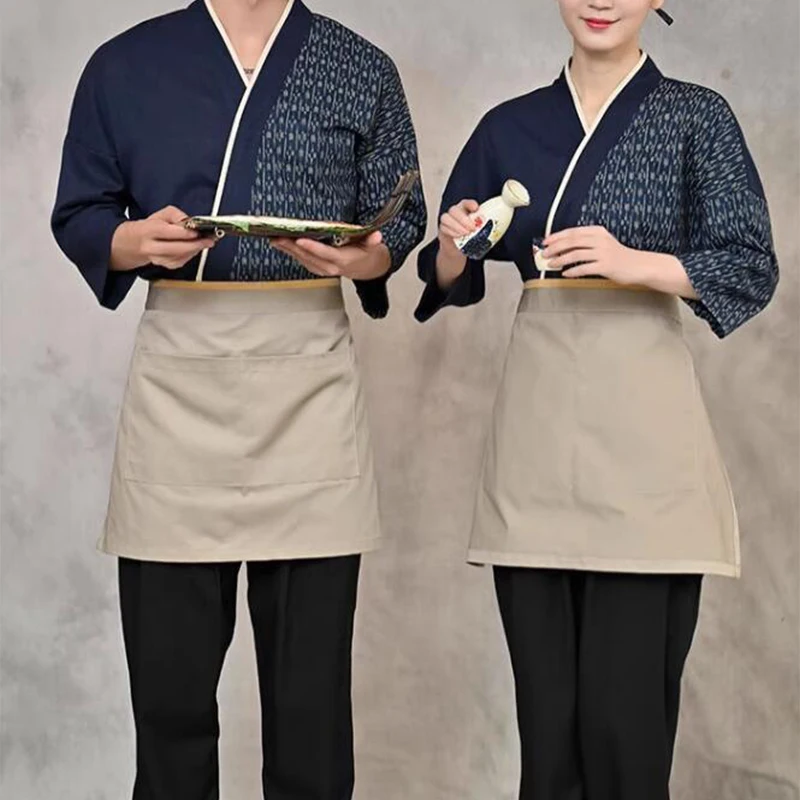 Japanese Style Short Apron Kitchen Cooking Aprons Restaurant Sushi Coffee Shop Hotel Bakey Waiter Work Uniform Chef Apron
Japanese Style Short Apron Kitchen Cooking Aprons Restaurant Sushi Coffee Shop Hotel Bakey Waiter Work Uniform Chef Apron