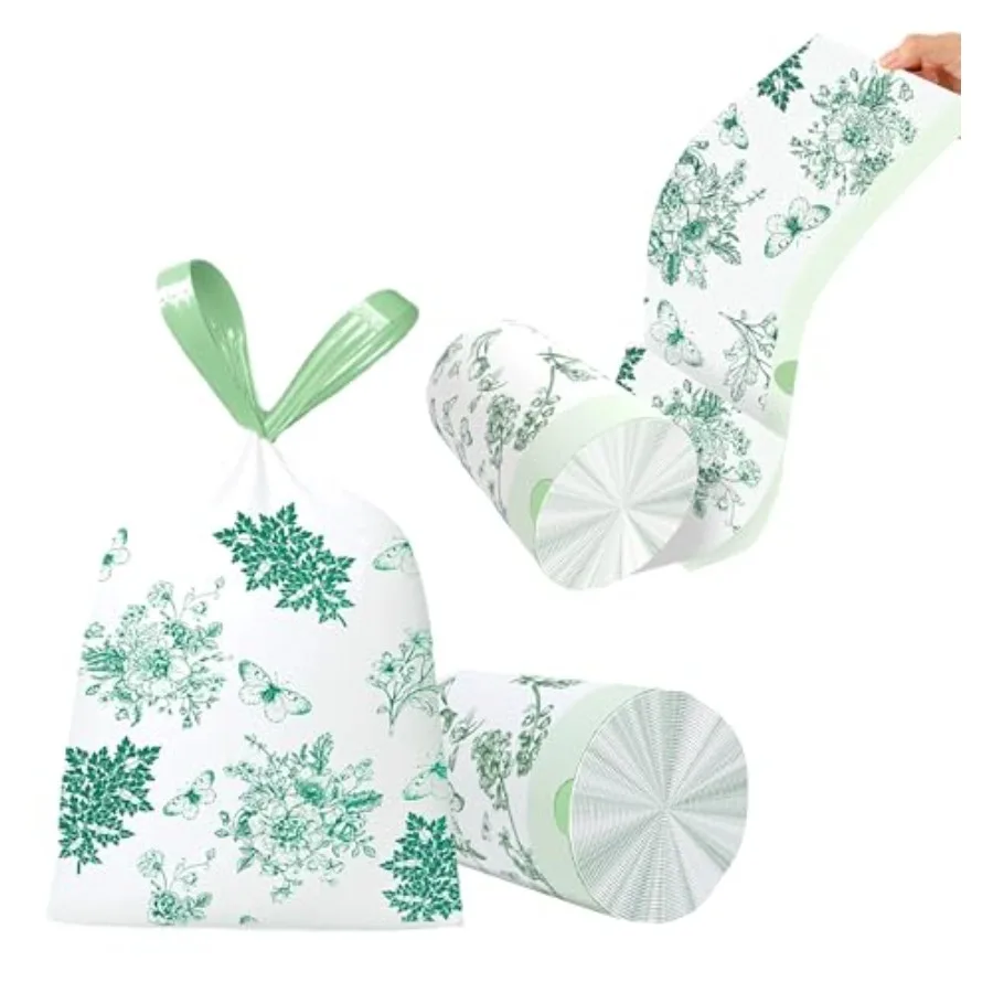 60pcs 4 Gallon Trash Bags Drawstring Tear-Free for Bathroom Office Home Bedroom Trash Can with Green Printed Garbage Basket Bag
60pcs 4 Gallon Trash Bags Drawstring Tear-Free for Bathroom Office Home Bedroom Trash Can with Green Printed Garbage Basket Bag