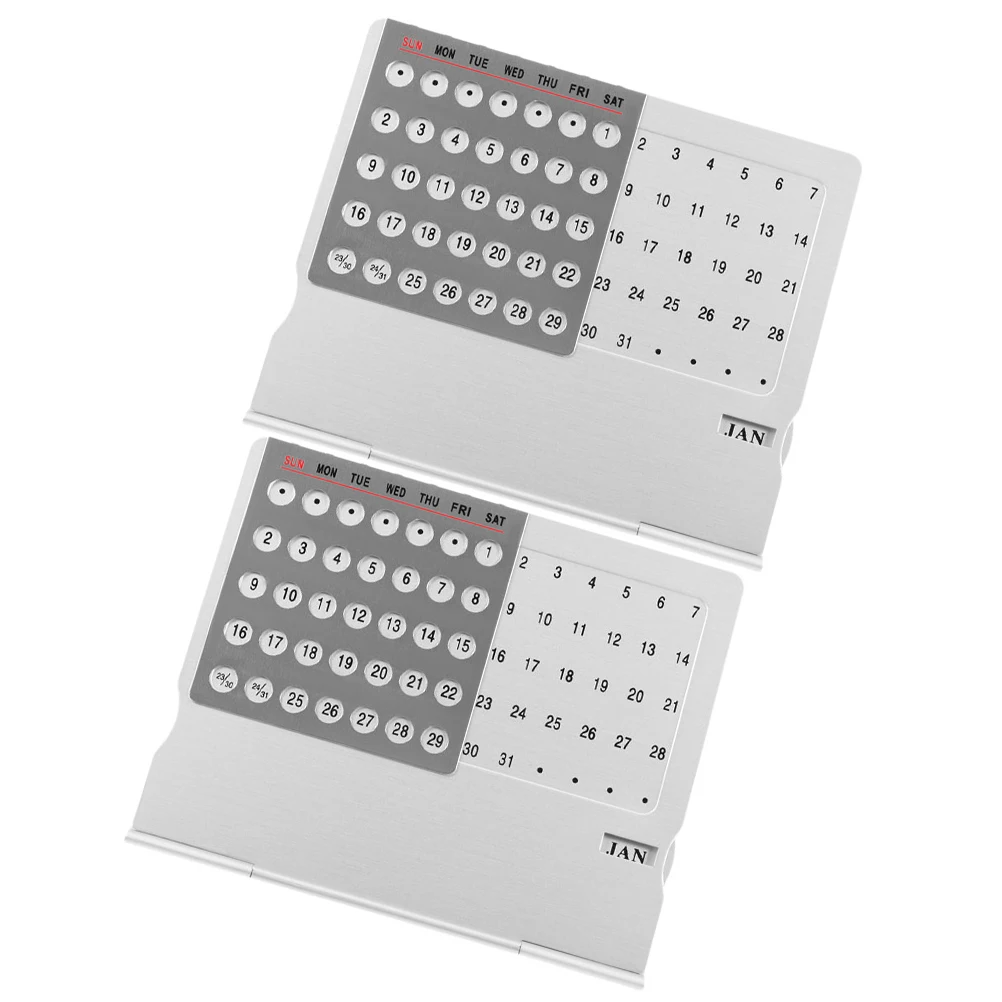 2pcs Aluminum Calendar Card Perpetual Desk Decor Mini Office Supplies Creative Desk Accessories Lightweight Space Saving Design
2pcs Aluminum Calendar Card Perpetual Desk Decor Mini Office Supplies Creative Desk Accessories Lightweight Space Saving Design