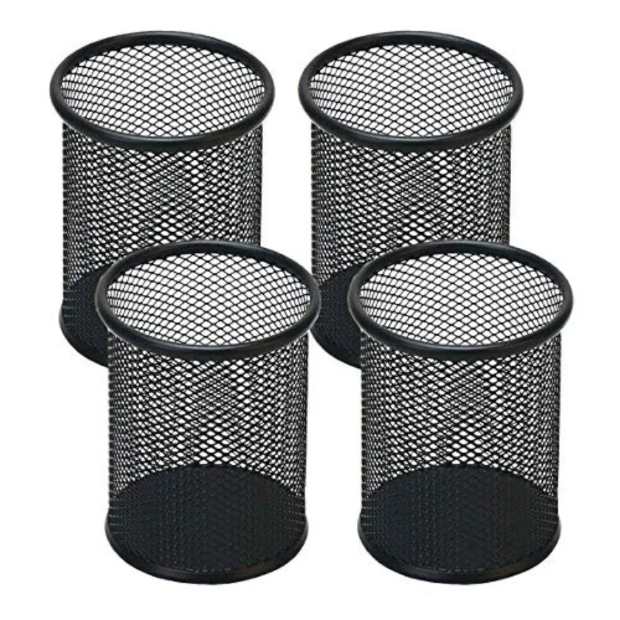 Pen Holder Mesh Pencil Holder Metal Pen Holder Cup Pencil Cup Holder for Desk Office Pen Organizer Black, 4 Pack
Pen Holder Mesh Pencil Holder Metal Pen Holder Cup Pencil Cup Holder for Desk Office Pen Organizer Black, 4 Pack