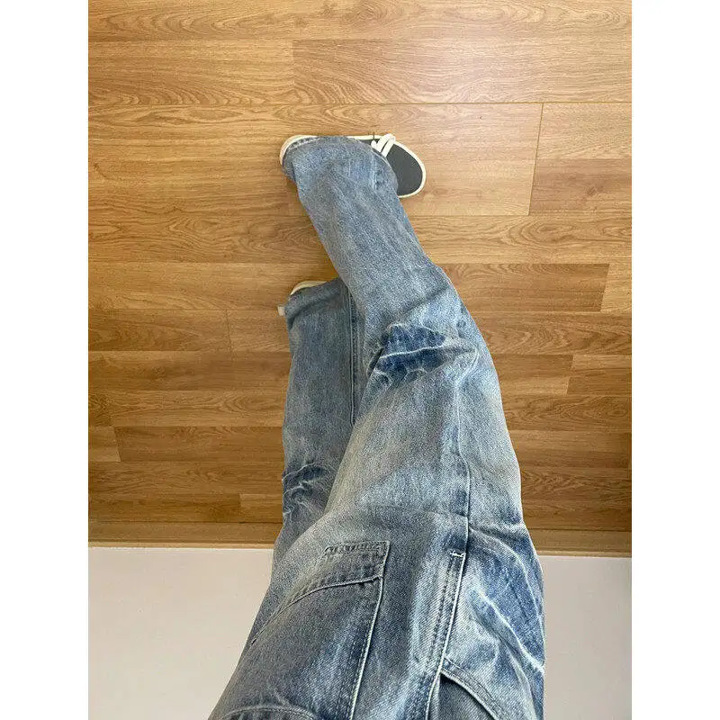 Light Blue Lightning Pattern Straight Leg Jeans Men's Spring Autumn Cleanfit American High Street Micro Flare Pants
Light Blue Lightning Pattern Straight Leg Jeans Men's Spring Autumn Cleanfit American High Street Micro Flare Pants