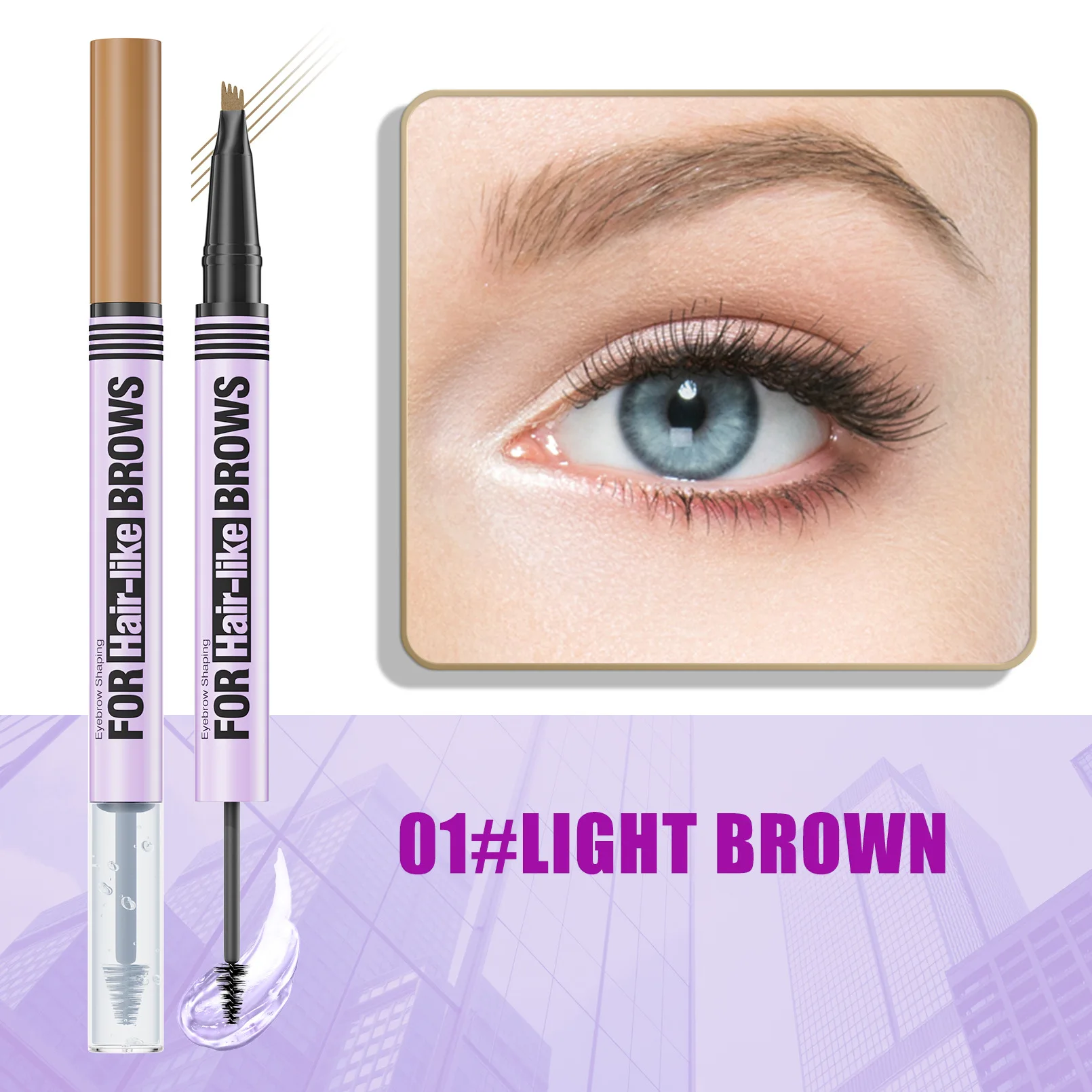 Hot Sale 4 Fork Eyebrow Pencil Double Head 2 in 1 Waterproof Sweat Proof Brow Gel Wild Brow Pen for Fluffy Natural Brow Makeup
Hot Sale 4 Fork Eyebrow Pencil Double Head 2 in 1 Waterproof Sweat Proof Brow Gel Wild Brow Pen for Fluffy Natural Brow Makeup
