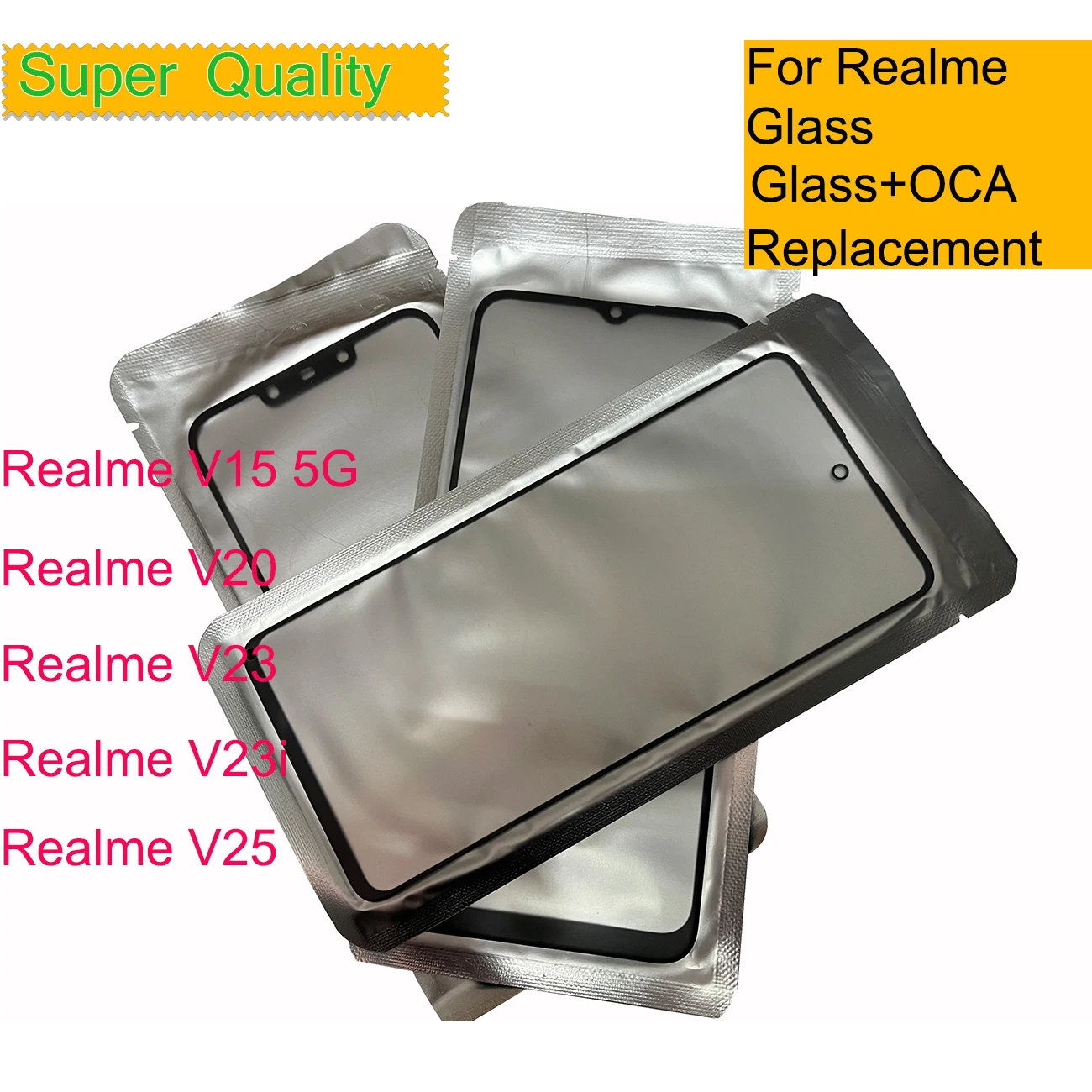 10Pcs/Lot For Realme V15 5G V20 V23 V23i V25 Touch Screen Front Outer Glass Panel Lens LCD Front Glass With OCA
10Pcs/Lot For Realme V15 5G V20 V23 V23i V25 Touch Screen Front Outer Glass Panel Lens LCD Front Glass With OCA